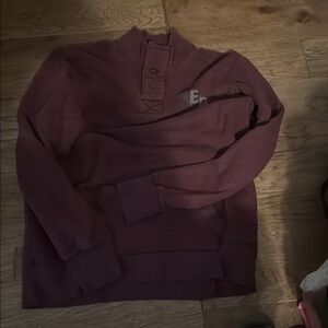 Eddie Bauer Men's Maroon button Sweatshirt